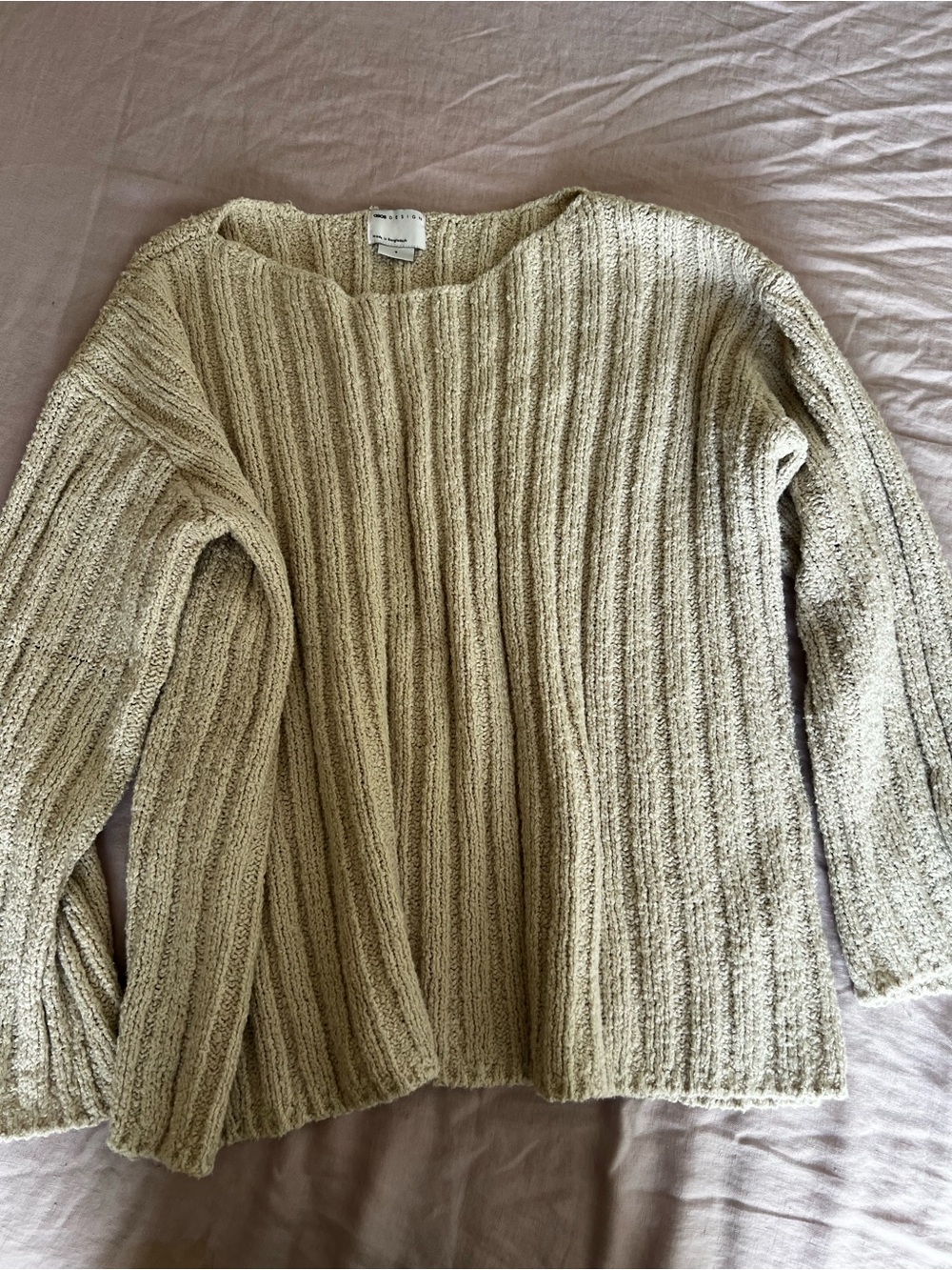 ASOS Cream Ribbed Scoop-Neck Sweater - Picture 5 of 9